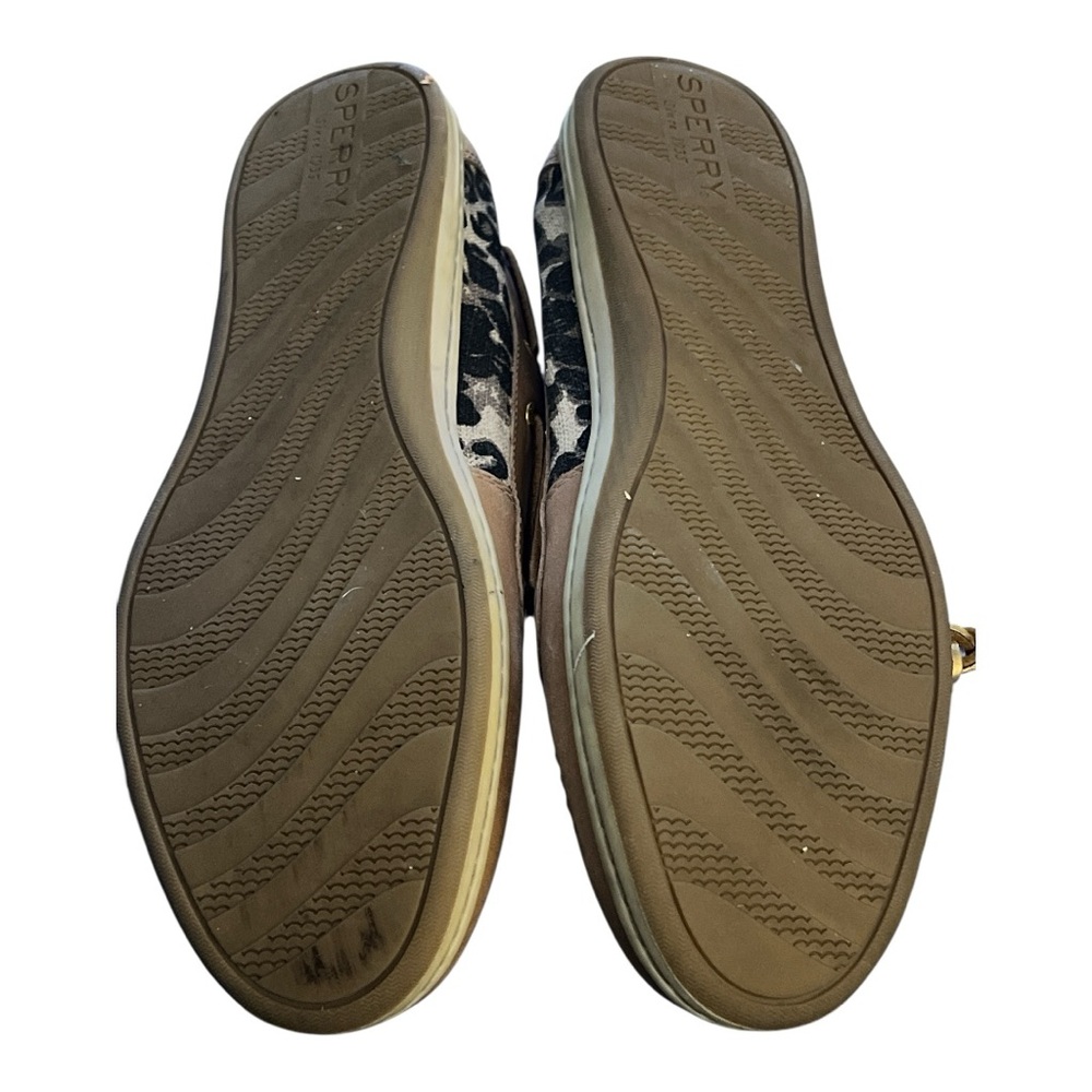 Sperry Tan and Leopard Print Loafers Size 9.5 - Picture 5 of 7